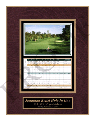Golf Wall Plaque with scorecard and custom engraved name plate.