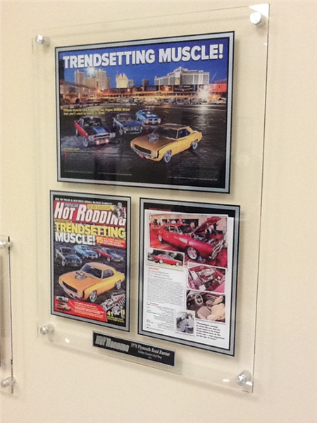 Auto magazine acrylic plaques