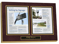 preserve articles, laminated plaques, magazine display frame, newspaper display frame