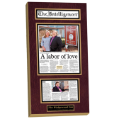 laminated plaques, plaques from magazine articles