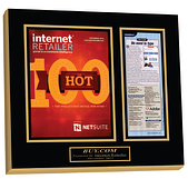 internet retailer magazine, hot 100 internet retailer list, magazine frame, framed article plaque