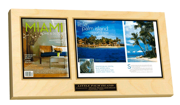frame magazine, business plaque, professional plaque,