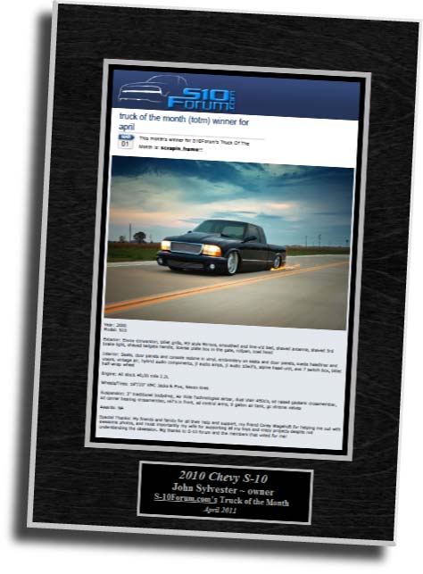 Truck of the Month Wall Plaque