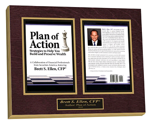 A two-page wooden plaque.